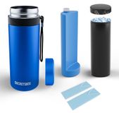 Glacière pour insuline, adaptée aux voyages, pour 5-7 stylos, avec biogel, 900 ml, bleu