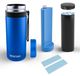 Glacière pour insuline, adaptée aux voyages, pour 5-7 stylos, avec biogel, 900 ml, bleu