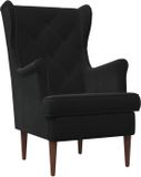 vidaXL Fauteuil Zwart Fluweel
