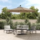 vidaXL Vervangingsdoek voor tuinparasol taupe 350 cm