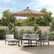 vidaXL Vervangingsdoek voor tuinparasol taupe 350 cm