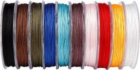Creativ Company Polyester koord - Assortiment, dikte 1 mm, kleuren assorti, 10x50 m