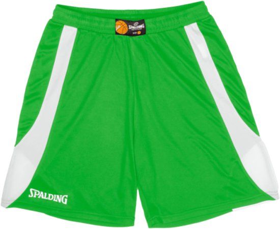 Spalding Jam Basketbalshort Kinderen - Groen/Wit Maat 140