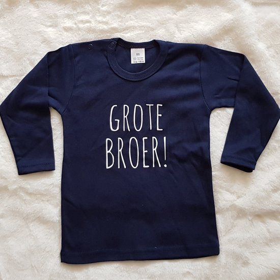 Shirt jongen Ik word grote broer - zwart T-shirt maat 104