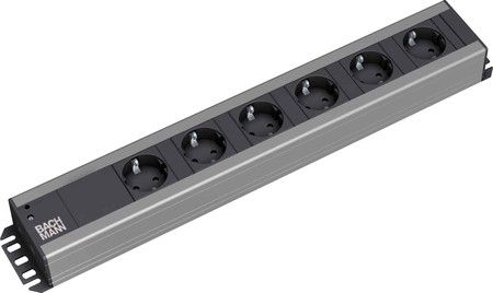 Bachmann 300.000 Stekkerdoos - 2m - Zwart/Grijs