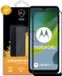 MobyDefend 2-Pack MobyDefend Screenprotectors - Geschikt voor Motorola Moto E13 - Screensaver Met Zwarte Randen - Gehard Glas