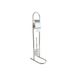 MSV Toiletborstelset met standaard, roestvrij staal, zilver, 30 x 20 x 15 cm