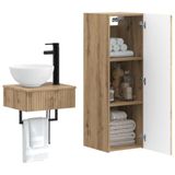vidaXL - Badkamermeubel - Set - 2 - st - Artisanaal - eiken - 33 - x - 34,5 - x - 100 - cm