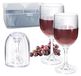Set de 2 verres à vin PET portables pour camping et fêtes