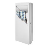 AdirHome Ingebouwde wasmand, kledingmand met deksel muur wasmand, muur wasbak, geweldige ruimtebesparende oplossing voor gerenoveerde baden, keuken - wit