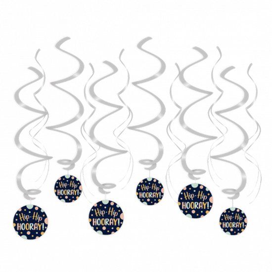 PD-Party Paperdreams Hangdecoratie Hip Hip Hooray - 6 stuks