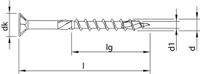 HECO TOPIX-Plus Spaanplaatschroef 8x280mm Platkop Verzinkt Deeldraad HD-40 (50 stuks)