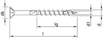 HECO TOPIX-Plus Spaanplaatschroef 8x280mm Platkop Verzinkt Deeldraad HD-40 (50 stuks)