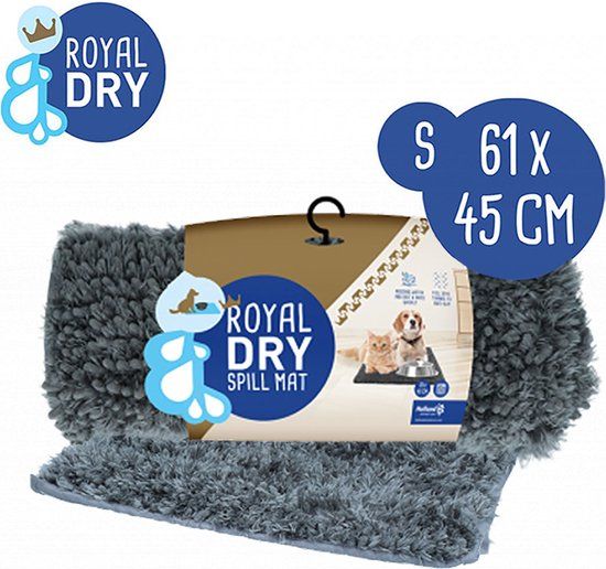 Royal Dry Anti-Knoeimat voor Honden - Absorberend - Grijs - 47x35cm