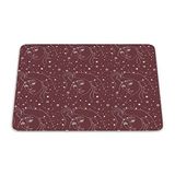 Bonamaison Muismat, rechthoekig, digitaal bedrukt, antislip onderkant, voor kantoor en thuis, afmetingen: 22 x 18 cm