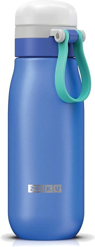 Zoku Thermofles Hydration Junior 500 Ml Rvs Blauw