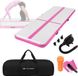 ECD Germany Airtrack opblaasbare gymnastiekmat 3m roze 10cm dik
