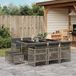 Prolenta Maison Exclusive Tuinset voor buiten, 11-delig, met kussens, grijs, van polyrotan