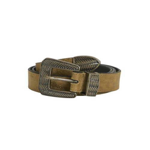 VILA VISANSA LEATHER JEANS BELT/EF Dames Riemen Bistre Leer