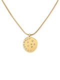 SINGULARU - Bling ketting - Stalen of stalen ketting met 18K vergulde afwerking en witte of veelkleurige zirkonia - Ketting met medaillon - Sieraden voor dames