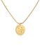 SINGULARU - Bling ketting - Stalen of stalen ketting met 18K vergulde afwerking en witte of veelkleurige zirkonia - Ketting met medaillon - Sieraden voor dames