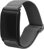 kwmobile nylon bandje voor smartwatch - geschikt voor Whoop 5.0 / Whoop 4.0 / 3.0 - 14 - 22 cm - Polsbandje in donkergrijs