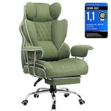 GTPLAYER Gaming Stoel, Gamer Stoel, Ergonomische bureaustoel met voetsteun, verstelbare lendensteun en hoofdkussen, beklede gaming stoel, gaming fauteuil