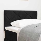 vidaXL - LED Hoofdbord Zwart 80 cm Fluweel