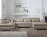 Mobilier Vermont Hoekbank 7 zitplaatsen Grijs, Wit