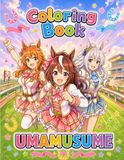 Cute Uma-musume Cute Coloring Book For Fan Teen Men Women Kid: JUMBO Drawing Pages Of Characters for Kids Ages 4-8 8-12
