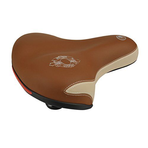 Fischer fietszadel met elastomeer, cappuchino