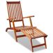 VidaXL Fauteuil de jardin avec repose-pieds bois d'acacia massif