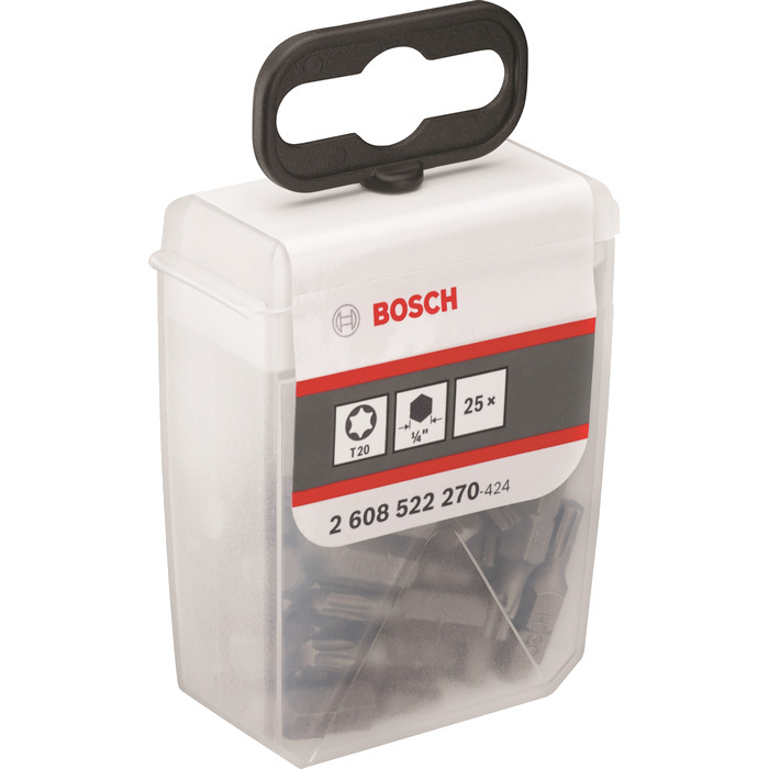 Bosch 1/4" Torx Bit extra hard T 20 - 25 mm 25 stuks
