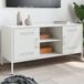 Maison Exclusive - meuble TV, blanc, 100,5 x 39 x 50,5 cm, acier