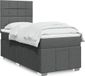 Maison Exclusive - Sommier à lattes de lit et matelas gris foncé 90x190 cm tissu