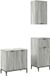 vidaXL Meuble de salle de bain 3 pièces Gris Sonoma