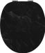 Toiletbril de luxe sans marque avec abattant - Bois marbre noir - Soft-close