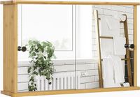 Miroir de salle de bain sans marque - Bambou - Brun