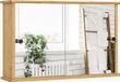 Miroir de salle de bain sans marque - Bambou - Brun