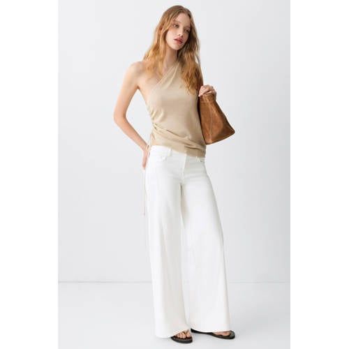 MANGO TEEN low waist wide leg jeans - wit