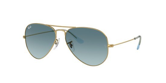 Ray Ban - Zonnebril - Gold - Blue Gradient Grey - Aviator Large Metal - RB3025