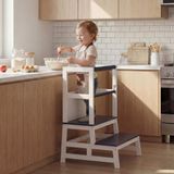 Spielwerk Leertoren - Krijtbord vanaf 2 jaar 93x51x50cm - Grenen Grijs