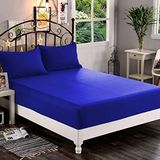 Elegant Comfort 1500 Premium hotelkwaliteit hoeslaken van de zachtste kwaliteit microvezel, diepe zak tot 40,6 cm, kreukbestendig en de kleur vervaagt niet, queensize, koningsblauw