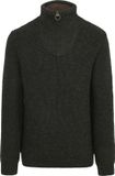 Barbour New Tyne Zip Trui Wol Olijfgroen - Maat XXL - Heren
