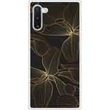 Samsung Bedrukt siliconen hoesje compatibel met Galaxy Note 10 Golden flowers