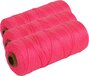 3x Touw/uitzetkoord roze 200 m - Synthetisch
