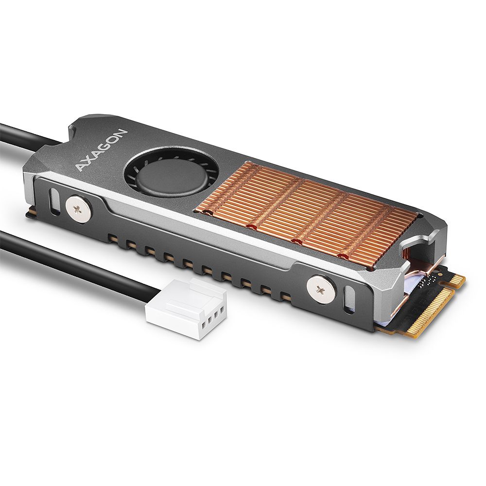 AXAGON CLR-M2FAN - Koeler voor M.2 SSD - Grijs