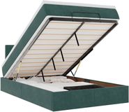 vidaXL Ottoman bed with mattress 120x200cm velvet dark green