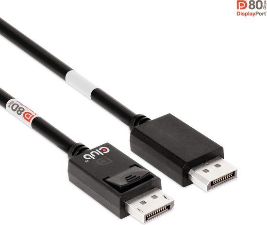 Club3D DisplayPort 2.1 Kabel - 1.2m - Zwart