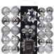 Decoris Kerstballen en Kerstornamenten - 40 stuks - Kunststof - Zilver - Mix